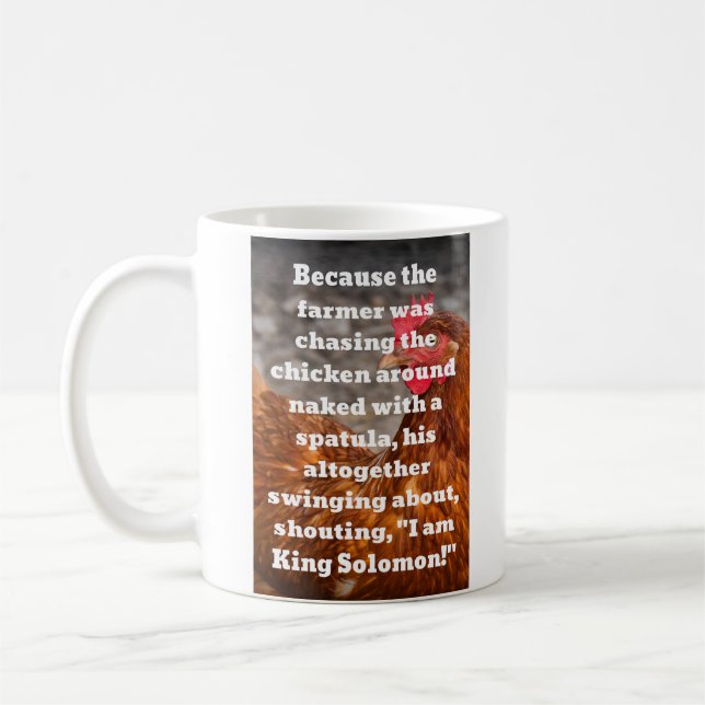 Taza De Café Chiste divertido del pollo (Izquierda)