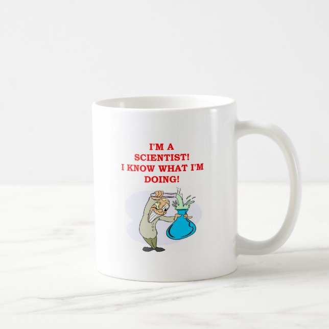 Taza De Café chiste enojado del científico (Derecha)
