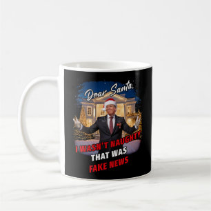 Taza De Café Chiste gracioso de Donald Trump, querido Papá Noel