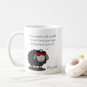 Taza De Café Chiste ingenioso de humor IQ humorístico de sarcas