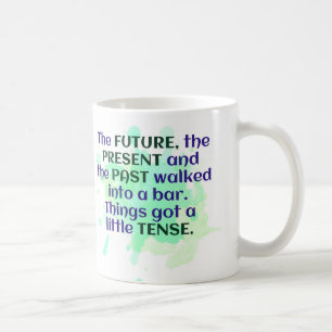 Taza De Café Chiste inglés regalo Green FUNNY Tenso