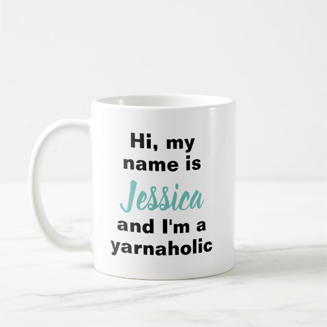Taza De Café Chiste personalizado del hilado (Izquierda)