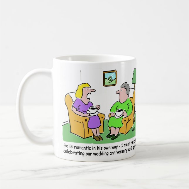 Taza De Café Chiste Personalizado matrimonial gracioso en un ma (Izquierda)