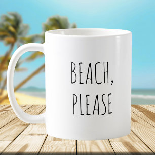 Taza De Café Chistes de broma de playa linda rústica Cita diver