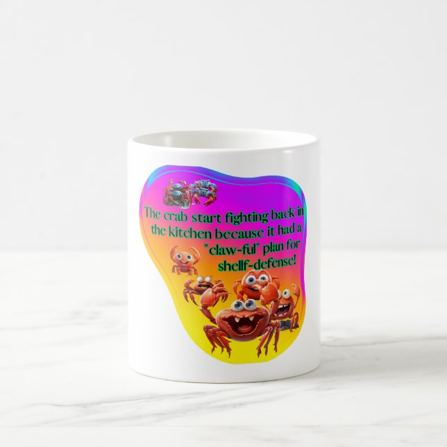 Taza De Café Chistes de cangrejo divertidos (Centro)
