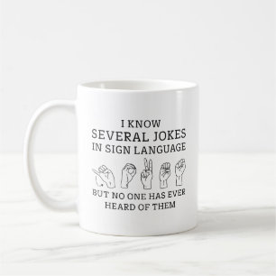 Taza De Café Chistes de lenguaje de Rótulo