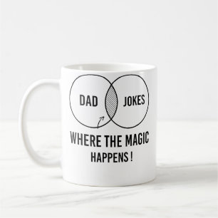 Taza De Café Chistes De Papá Donde La Magia Sucede