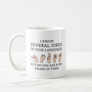 Taza De Café Chistes en Lenguaje de Señas