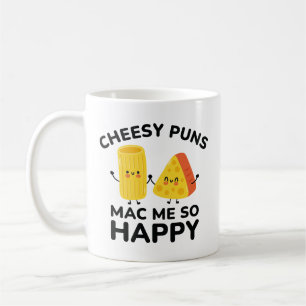 Taza De Café Chistes Malos De Queso Me Hacen Tan Feliz