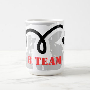 Taza de café chistosa del bádminton con chiste