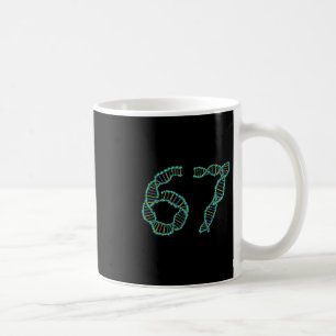 Taza De Café Chistoso 67 Número Meme Replicación ADN Ciencia Mo