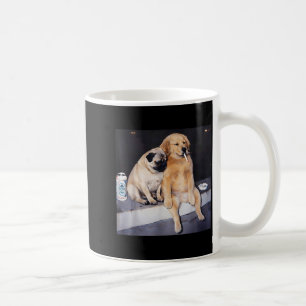 Taza De Café Chistoso perro fumando pug meme golden retriever m