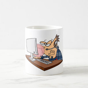 Taza De Café Chistoso soporte técnico de TI aburrido en el trab