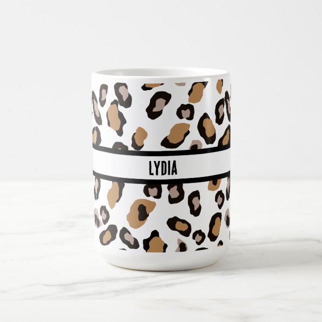 Taza De Café Chita, leopardo, impresión animal, personalizada (Centro)