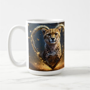 Taza De Café Chita: Un corazón de amor dorado