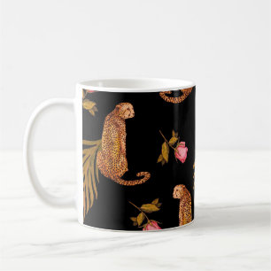 Taza De Café Chitas románticas: acuarela sin costuras.