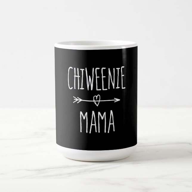 Taza De Café chiweenie mama chihuahua regalo de mamá (Centro)