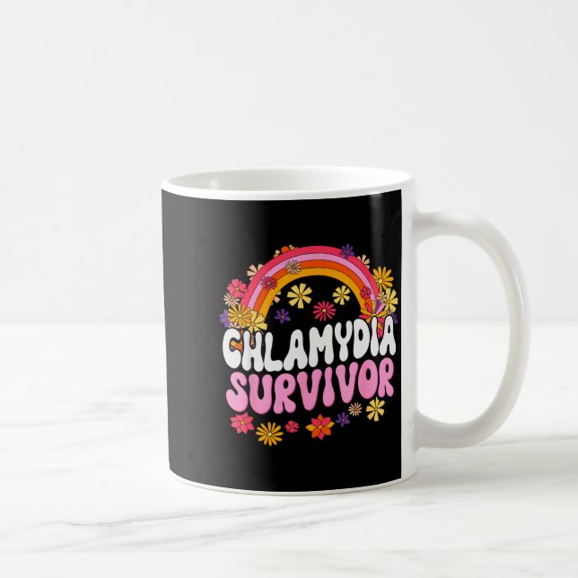 Taza De Café Chlamydia Survivor Funny Graphic  (Derecha)