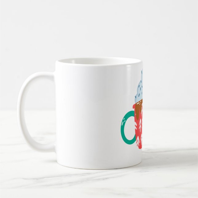 Taza De Café Chocolate caliente con pan de jengibre (Izquierda)