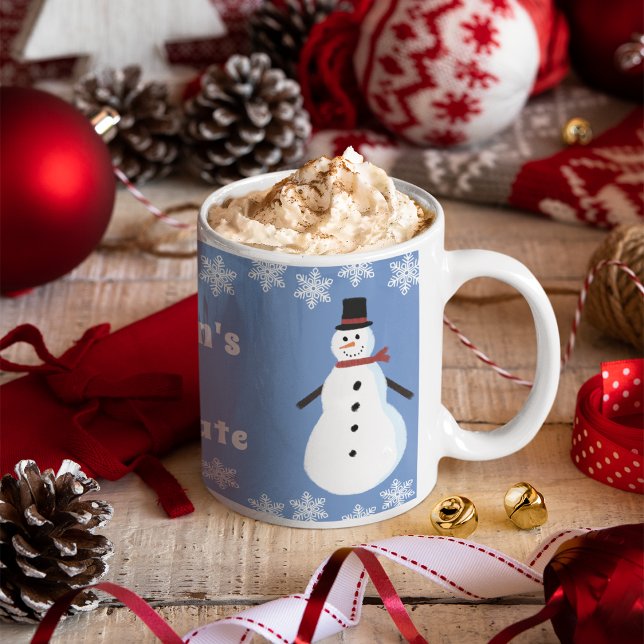 Taza De Café Chocolate caliente de Snowman personalizado (Subido por el creador)
