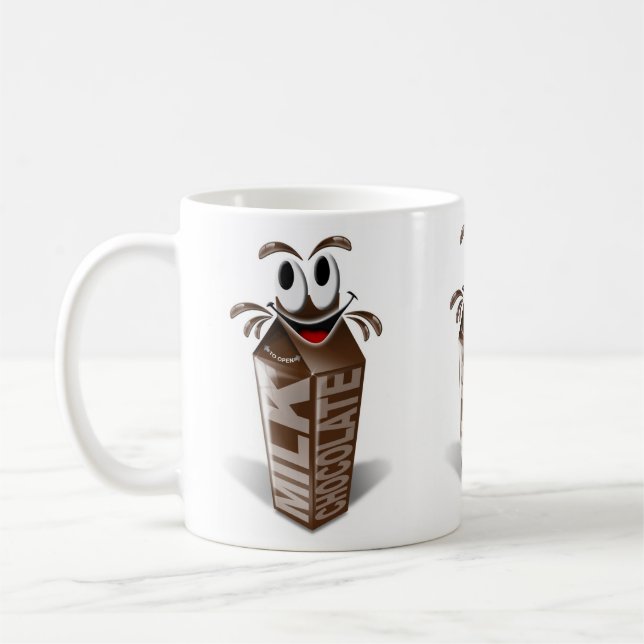 Taza De Café Chocolate caliente del cartón y del dibujo animado (Izquierda)