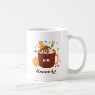Taza De Café Chocolate caliente lindo con pan de jengibre