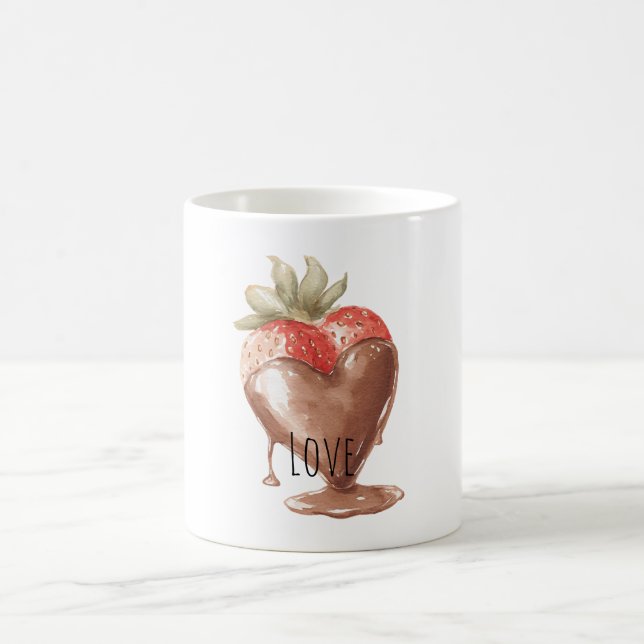 Taza De Café Chocolate Covered Strawberry Heart (Centro)