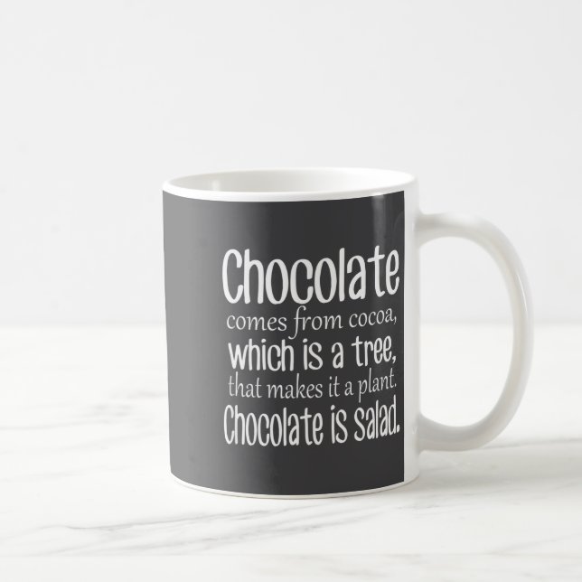 Taza De Café Chocolate Is Salad Funny Diet Quote  (Derecha)