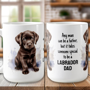 Taza De Café Chocolate Lab Dad - Labrador Dad
