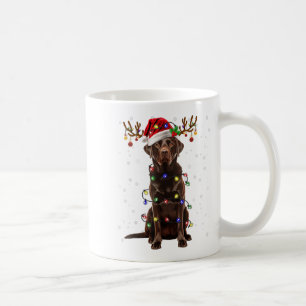 Taza De Café Chocolate Lab Labrador Christmas Tree Light Pajama