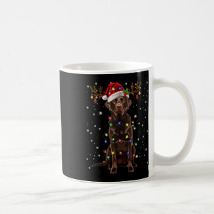 Taza De Café Chocolate Lab Labrador Christmas Tree Light Pajama