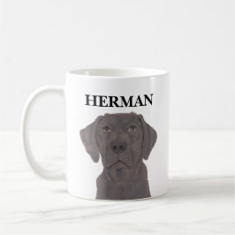 Taza De Café Chocolate Labrador personalizado