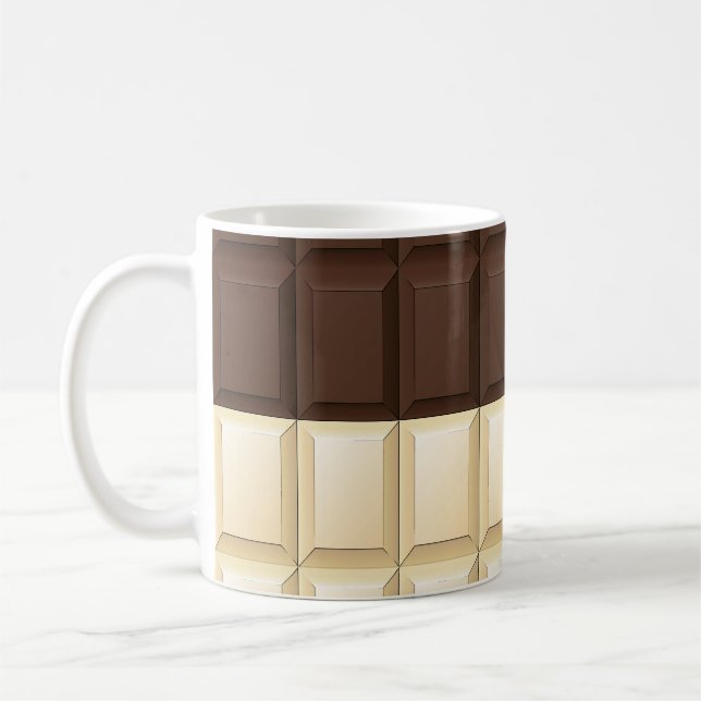 Taza De Café Chocolate Marrón Y Blanco (Izquierda)
