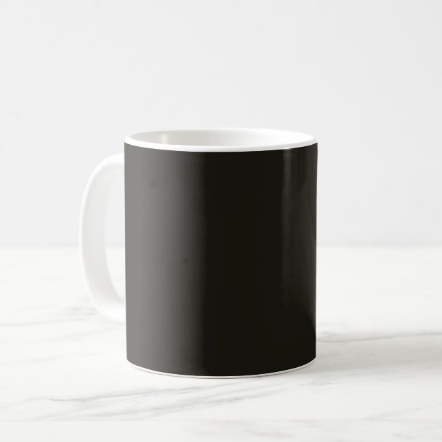 Taza De Café chocolate negro (color sólido) (Anverso izquierdo)