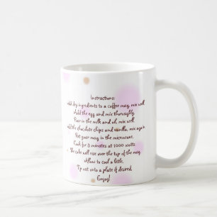 Taza De Café Chocolate "torta de la taza" en una receta de la