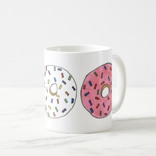 Taza De Café Chocolate Vainilla Fresa Donut Doughnut Foodie