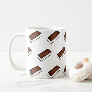 Taza De Café Chocolate vainilla helado sándwich chatarra