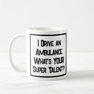 Taza De Café Chofer de ambulancia Super Talento. Coffee Mug