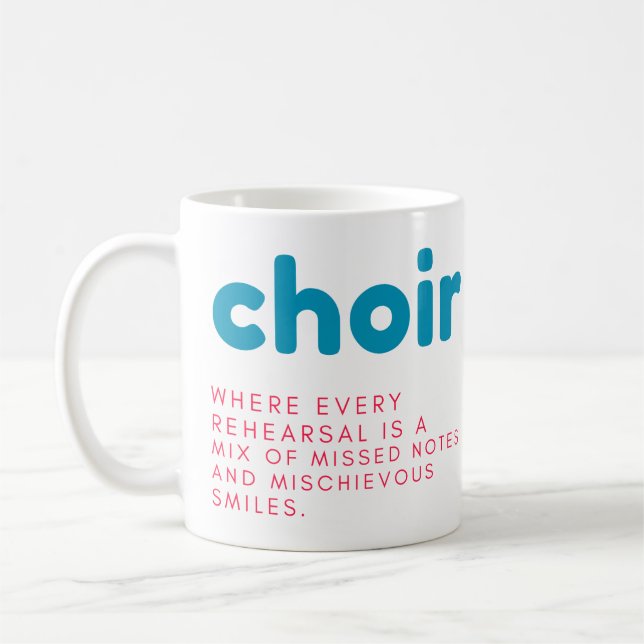 Taza De Café Choir Mug, Gift Mug, chispa de regalo divertida, e (Izquierda)