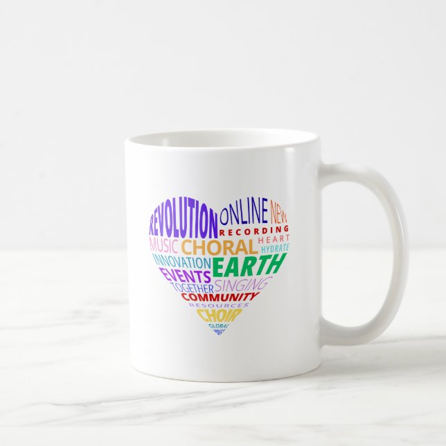 Taza De Café Choir of the Earth Word Cloud (Derecha)
