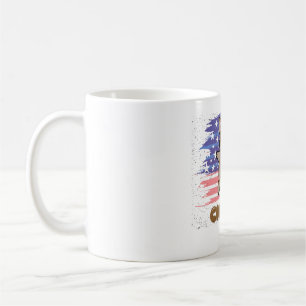 Taza De Café Chonky Corgi Bandera Patriótica de EE. UU. Regalo