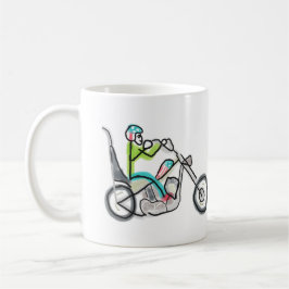 Taza De Café Chopper Motorcycle Stickman