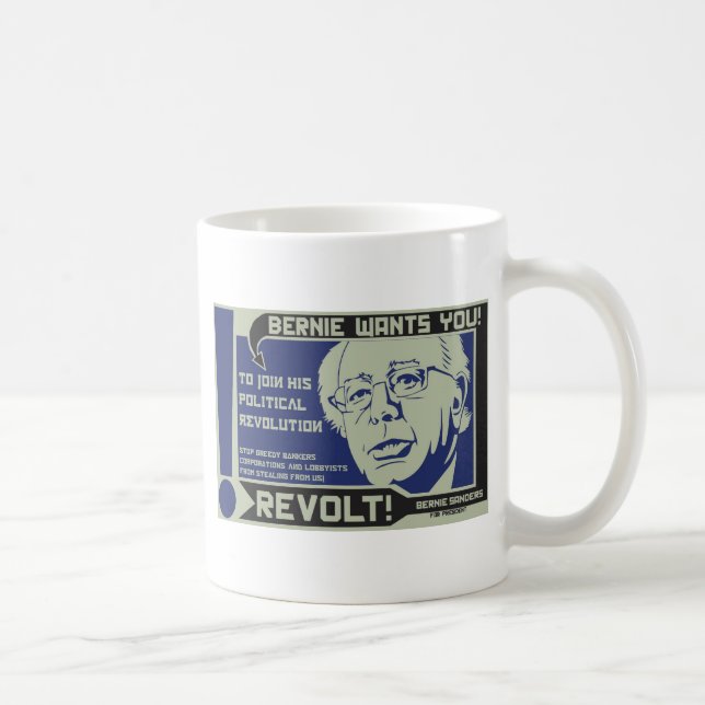 Taza De Café Chorreadoras de Bernie para el presidente (Derecha)
