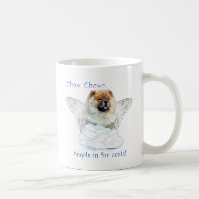 Taza De Café Chow Chow Angel (Derecha)