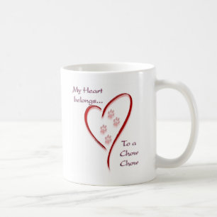 Taza De Café Chow Chow Heart Pertenece