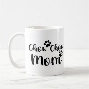 Taza De Café Chow Chow Mom Pawprints Diseño Gráfico