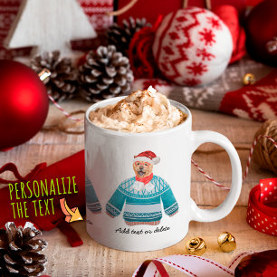 Taza De Café Chow Chow Navidad con Jersey Feo de Navidad Amante