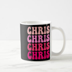 Taza De Café Chris Groovy Nombre D Me encantan las camisetas de