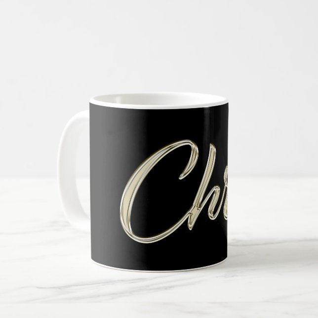 Taza De Café Chris Name whitegold Tasse Teetasse Kaffeetasse (Anverso izquierdo)