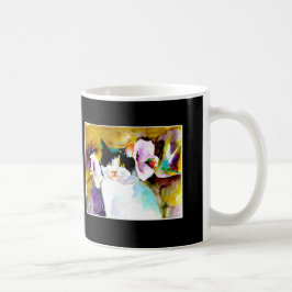 Taza De Café "Christeve el gato con la impresión del colibrí"